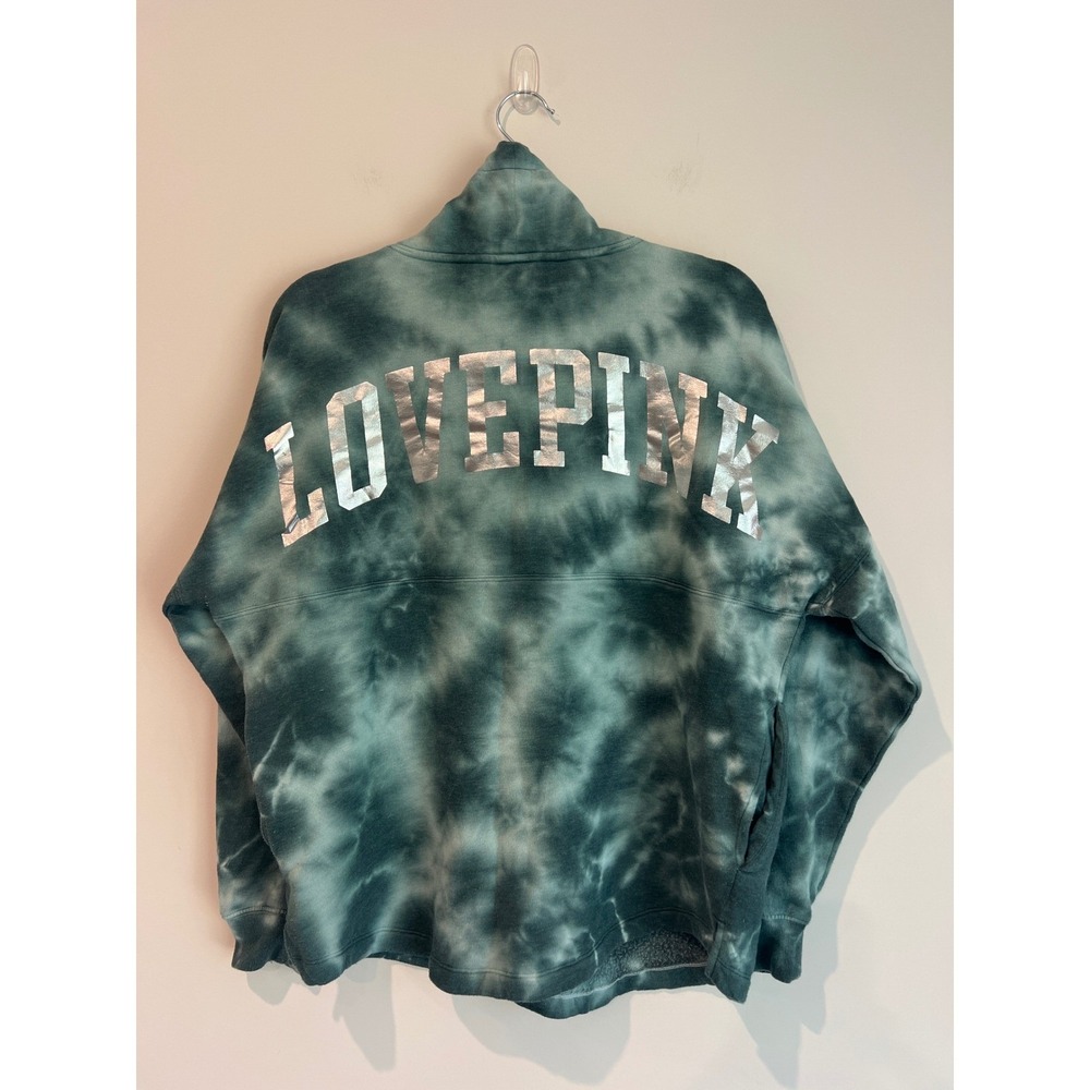 PINK‎ Victoria's Secret Tie Dye Sweatshirt High Neck Fleece Lined Women's Medium